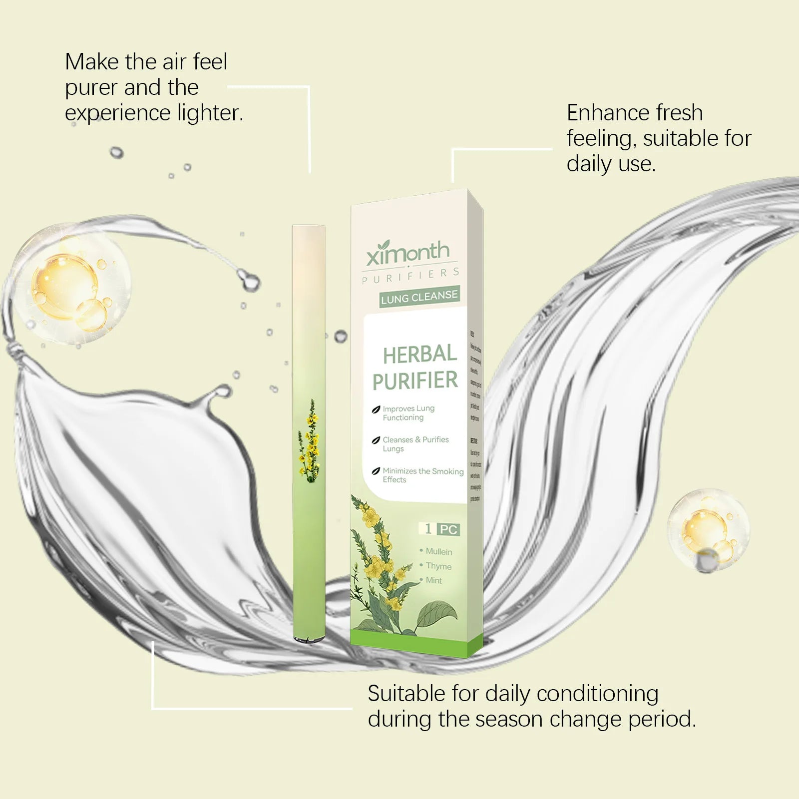 Ximonth Herbal Body Care Pen Relieve Fatigue Deeply Breath Deep Nourishing Keep Refresh Awakening Stress Relex Essential Oil Pen Oasis Select