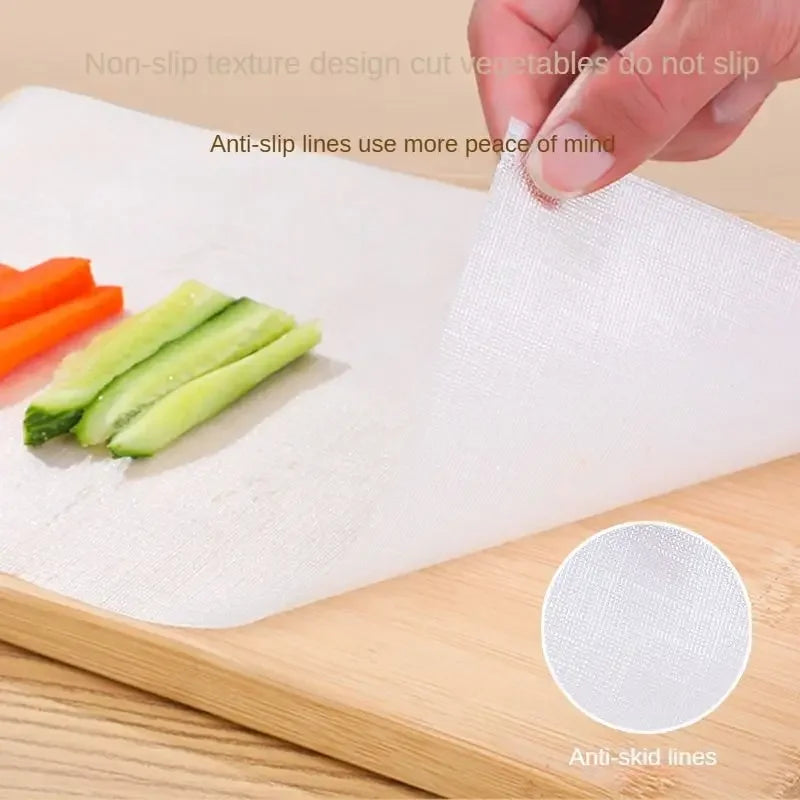 Disposable Cutting Board Mat with Slide Cutter | Food-Safe PE Disposable Cutting Mat Oasis Select