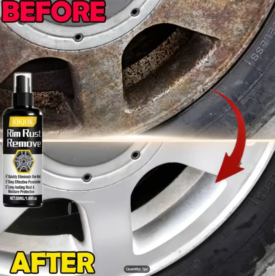 Rim Rust Remover Spray – Wheel, Brake Disc & Metal Cleaner Rust Remover Spray Oasis Select
