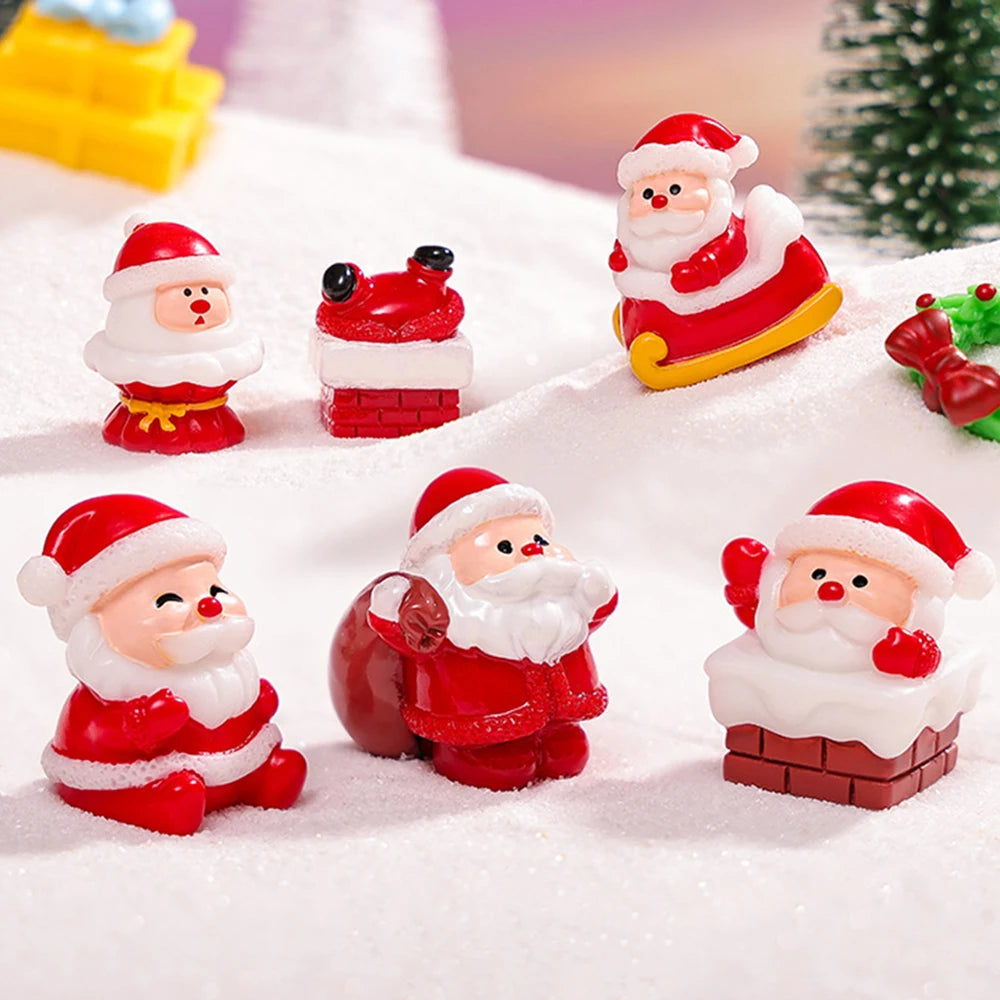 Mini Santa Claus Resin Ornament | Christmas Snow Décor