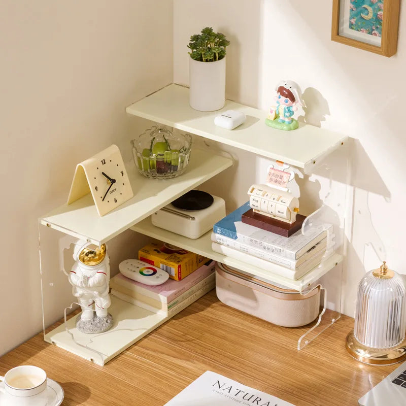 Solid wood bookshelf Corner shelf Student desk storage rack Simple desk storage rack Household desk bookcase Oasis Select