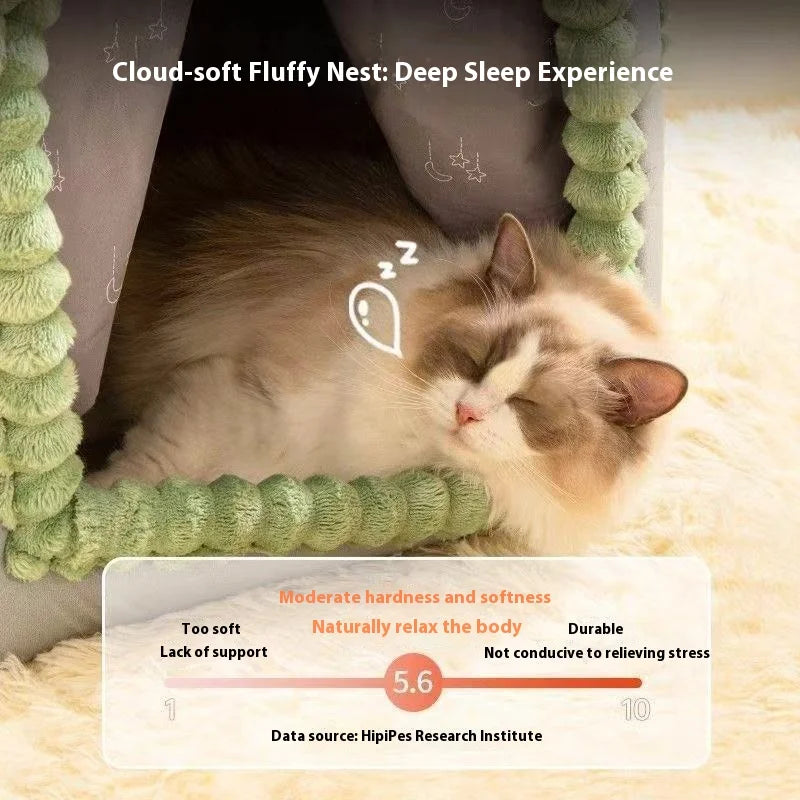 The Cat Bed Is Suitable for All Seasons It Can Be Disassembled Washed in Winter for Warmth The Dog House Is A Closed Dog House Oasis Select