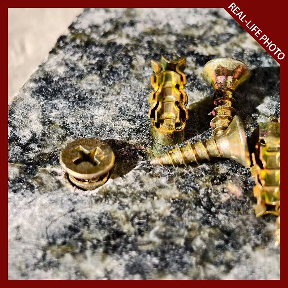 6×14mm Self-Drilling Wall Anchor Screws | 30-Set Expansion Kit