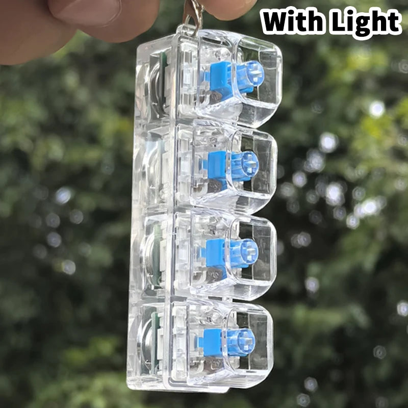 4/9 Keys Mechanical Keyboard Axis Tester LED Keyboard Key Toy Stress Relief DIY Button Keycap Fidget Keychain Toys Gift Oasis Select A1