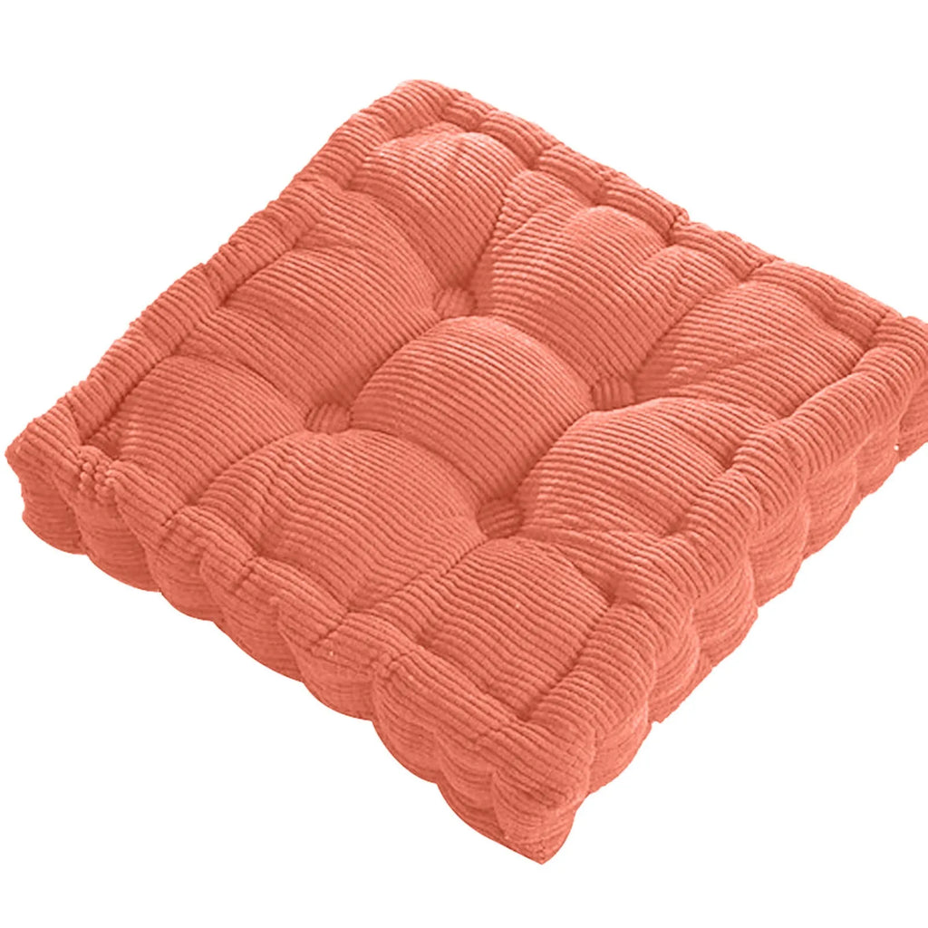 Square Tatami Floor Cushion – Thick Cotton Seat Pad Home & Office Floor Seat Cushion Oasis Select Orange