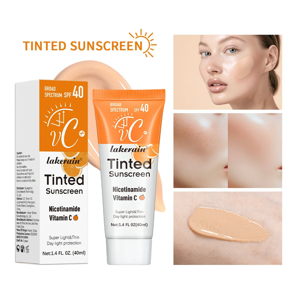 Facial Body Sun Cream SPF40+UV Sun Cream Skin Protective Cream Light Coverage UV Protection Foundation Cream Makeup Oasis Select 1pc