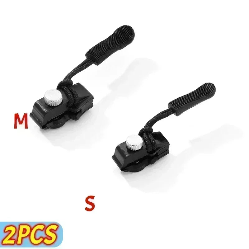 2-6pcs 3 Different Size Zipper Repair Kit Universal Instant Fix Zip Replacement Zip Slider Teeth Rescue Zipper For Tailor Tool Oasis Select S M-2PCS