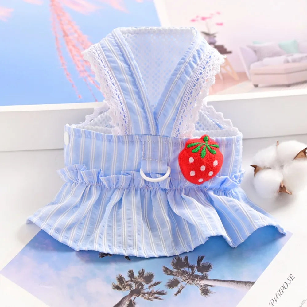 Cute Dog & Cat Princess Dress | Soft Breathable Summer Pet Skirt Pet Dress Oasis Select Blue L