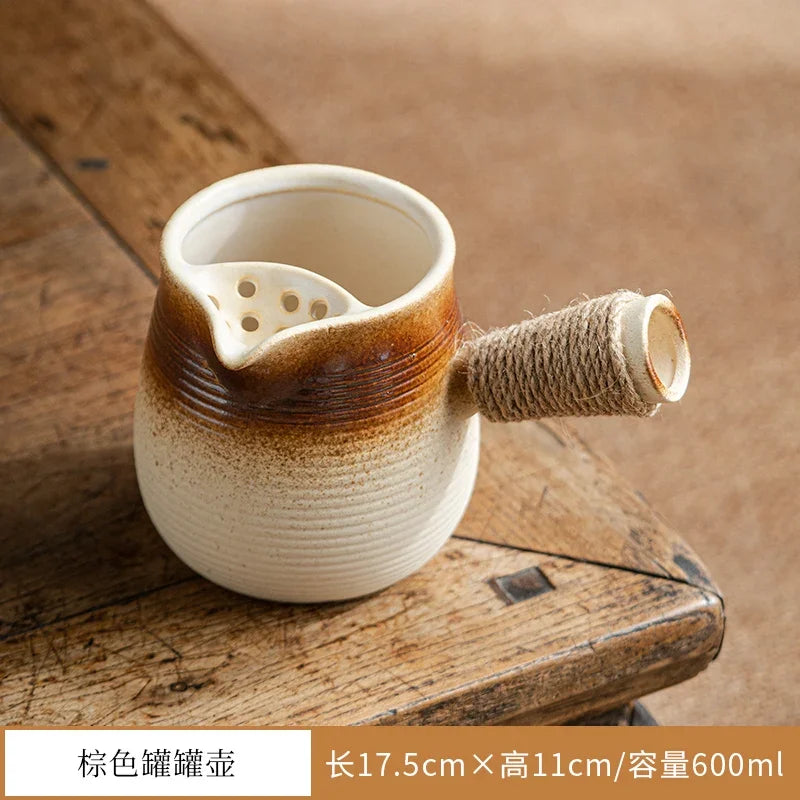 Ceramic Baked Milk Tea Pot Can Be Dry Boiled Boiled Tea Warm Milk Pot Teapot Tea Infuser Oasis Select 600ml 1
