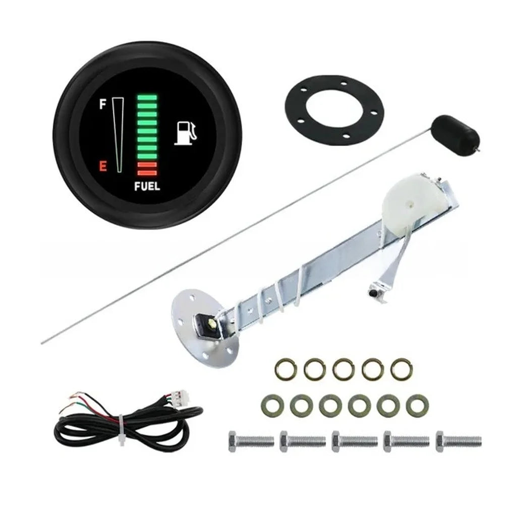 Fuel Level Gauge Kit with LED Display for Real Monitoring on 12V 24V Cars Trucks SUVs Vans and Off Road Dashboards Oasis Select China Mainland