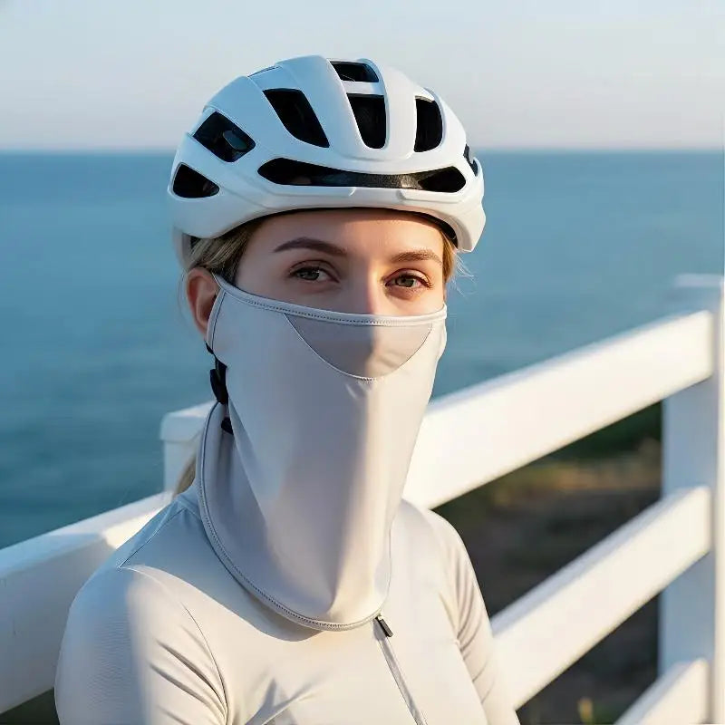Ice Silk Women Face Mask UV Defense Elegant Neck Cover Lightweight Outdoor Sun Protection for Driving Oasis Select