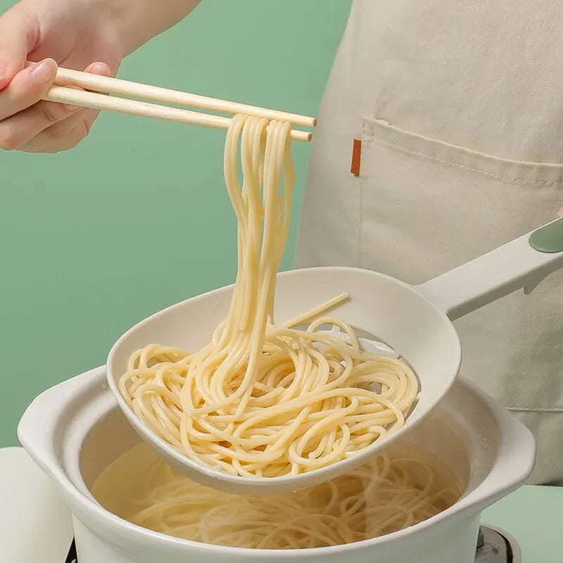 Leak Kitchen Pasta Spoon Fishing Dumplings Long Handle Food Grade High Temperature Resistant Spaghetti Large Funnel Oasis Select