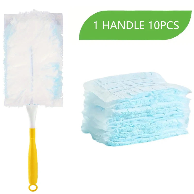 21pcs Cleaning Brush Set, Includes Handle + Washable Cleaning Pads, Equipped with Replaceable Brush Heads for Dust Removal Oasis Select 1 handle 10PCS
