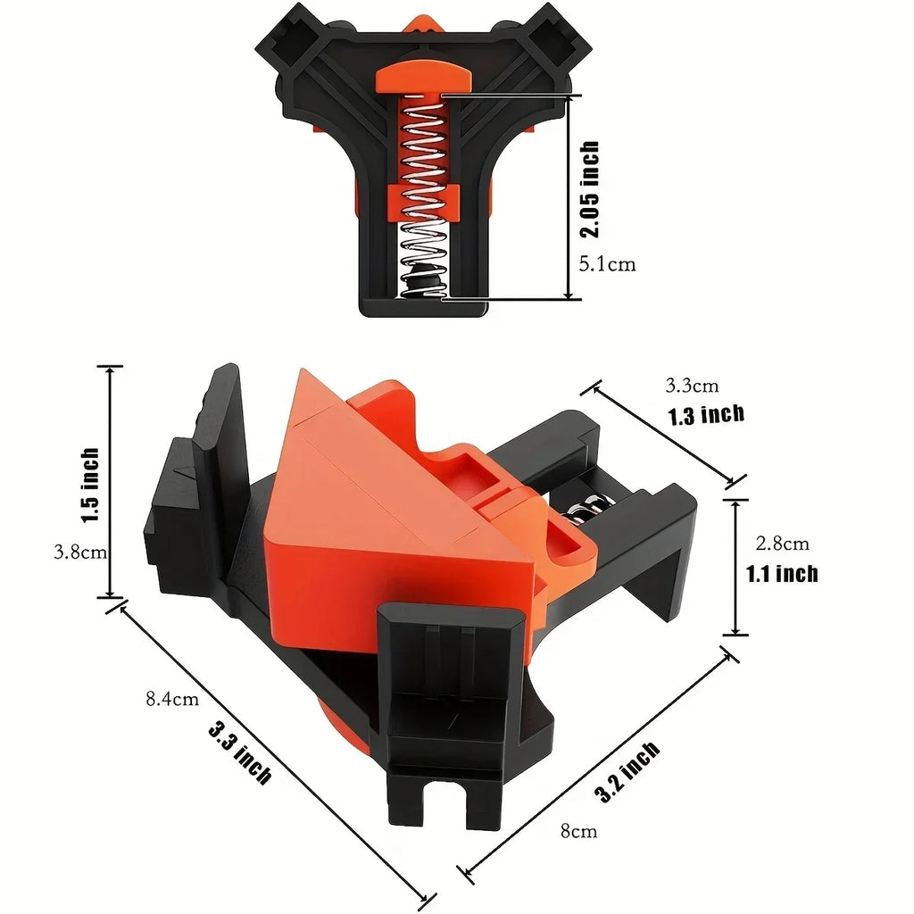 2pcs 90 Degree Corner Clamps For Woodworking, Fast Adjustable Quick Spring Loaded Woodworking Clamps,Cabinets,Photo Framing Oasis Select