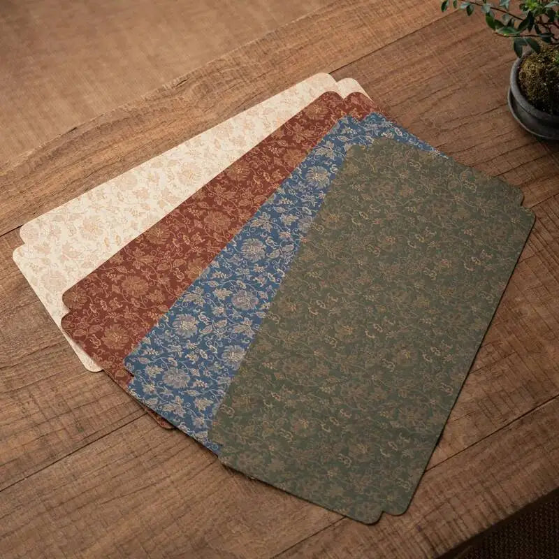 Brocade Wrapped Lotus Tea Mat Chinese Zen Waterproof Table Dry Tea Mat Home Tea Room Exquisite Tea Mat Oasis Select