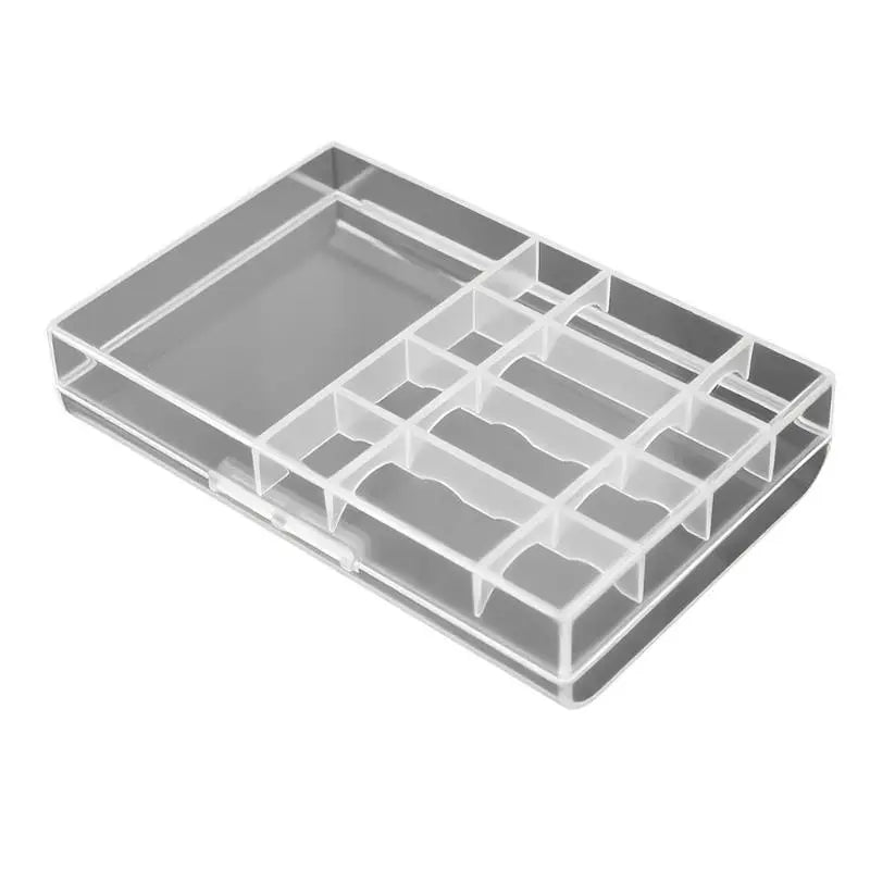 1Pcs Universal AA Battery Storage Box Transparent Plastic Battery And 4-in-1 Charging Cable Organizer Case Oasis Select