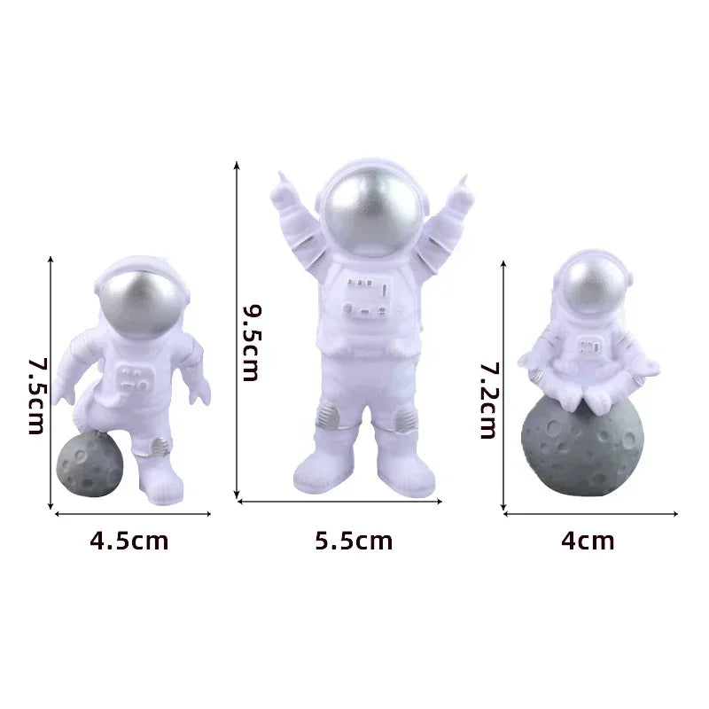 Astronaut Cake Topper Outer Space Birthday Decoration Astronaut Cake Decoration Planet Moon Baby Shower Kids Party mariage doré Oasis Select