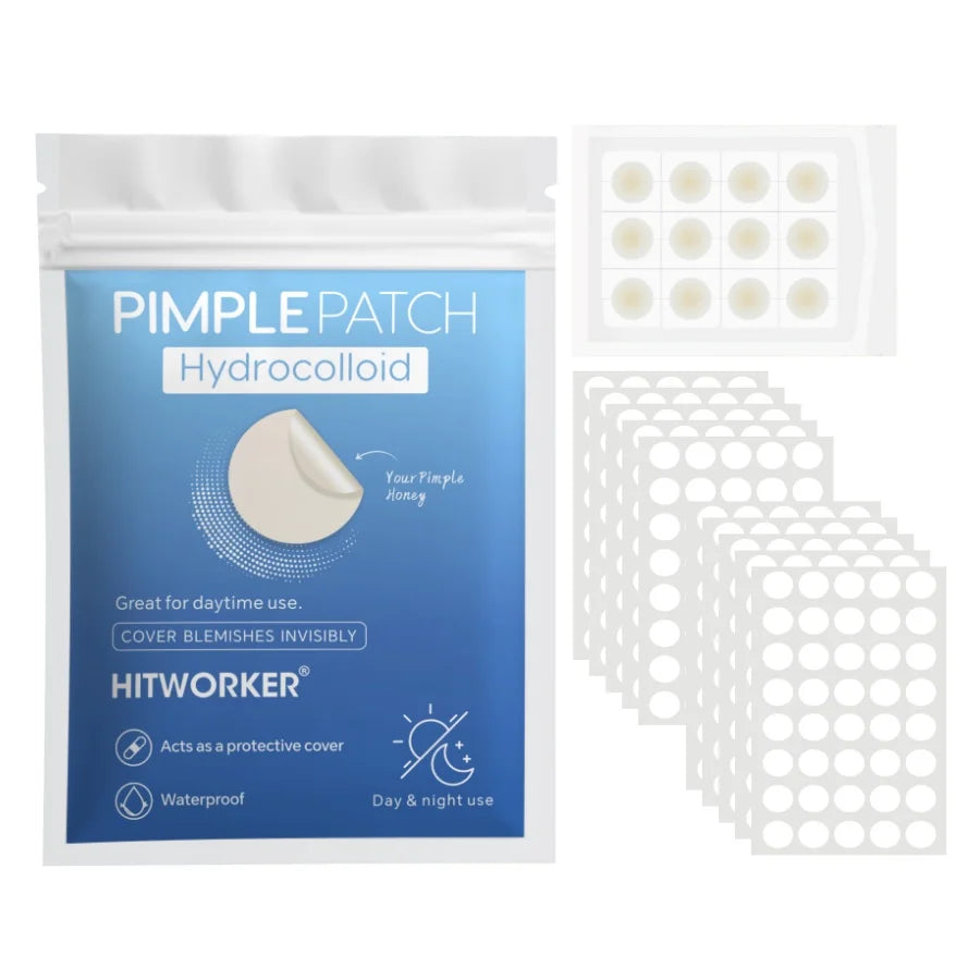 212/412 pieces of HITWORKER tea tree oil acne patch - round transparent design, makeup concealer patch, acne emergency, invisibl Oasis Select 412pcs