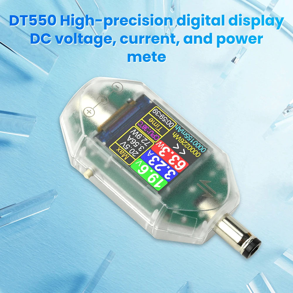 DT550 High-Precision Digital DC Voltage Current Power Meter Tester Universal DC 4.5-50V 0-6A Energy Capacity CPU Temp Monitor Oasis Select