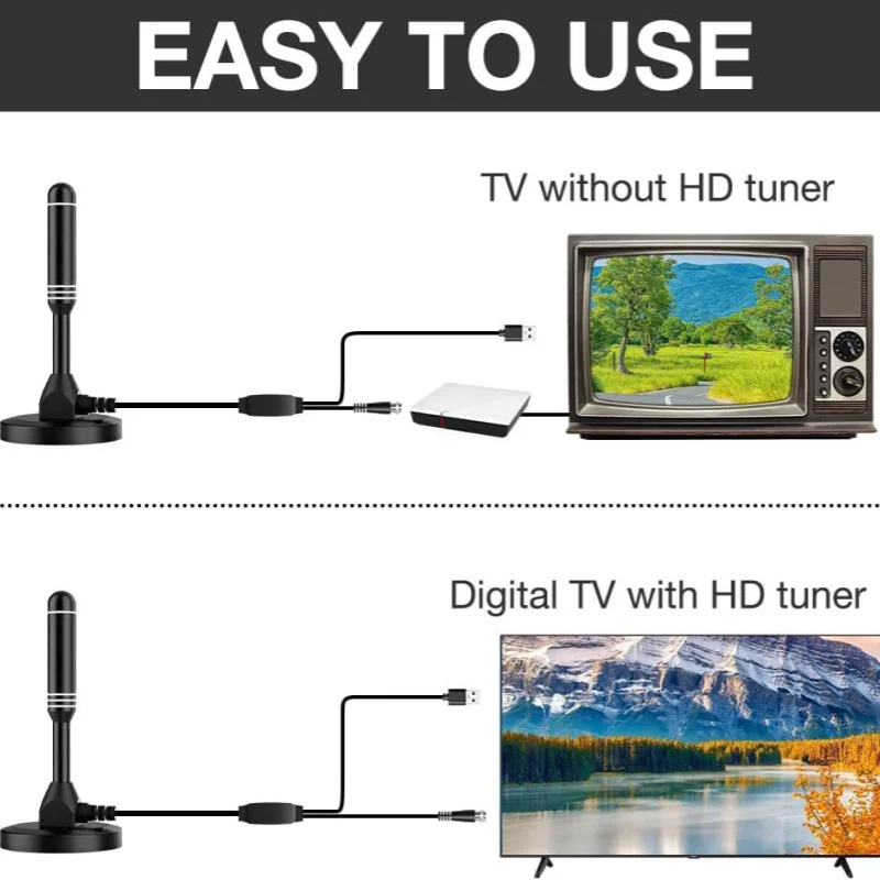 DTMB TV Antenna Aluminum Rod Suction Cup Type for Europe & America ATSC DVB-T2 Domestic TV Antenna Oasis Select