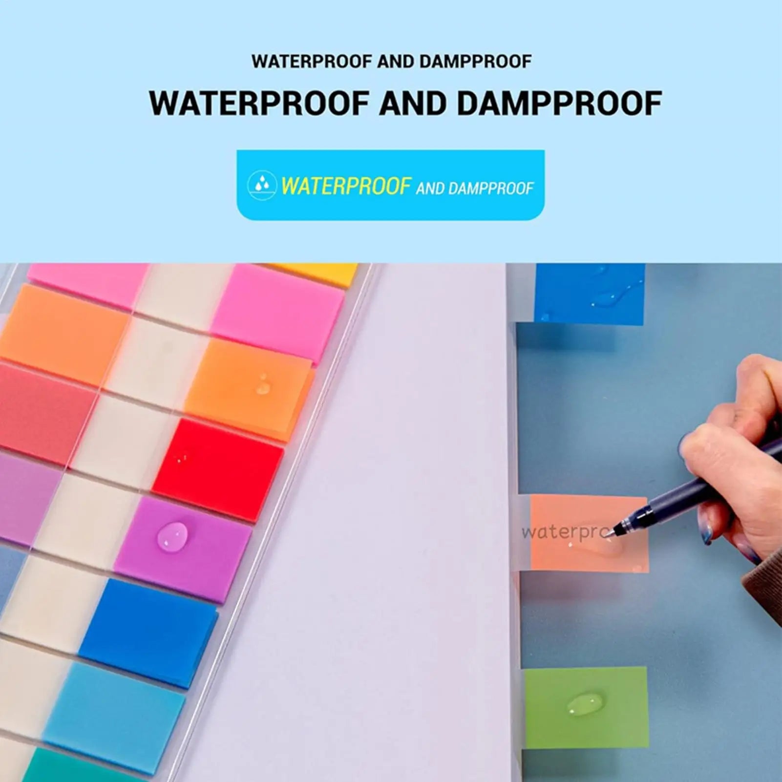 400Pcs Sticky Index Tabs Colorful Index Tabs Self-Adhesive Stickers Sticky Note Pads Note Stationery School Office Supplies Oasis Select
