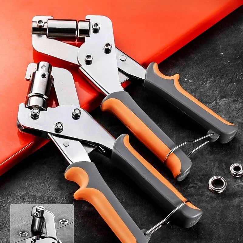 1pcs Hand Press Grommet Hole Punch Plier Portable Eyelet Tool Kit Heavy Duty Metal Punch for Leather Fabric Tarp Craft Oasis Select
