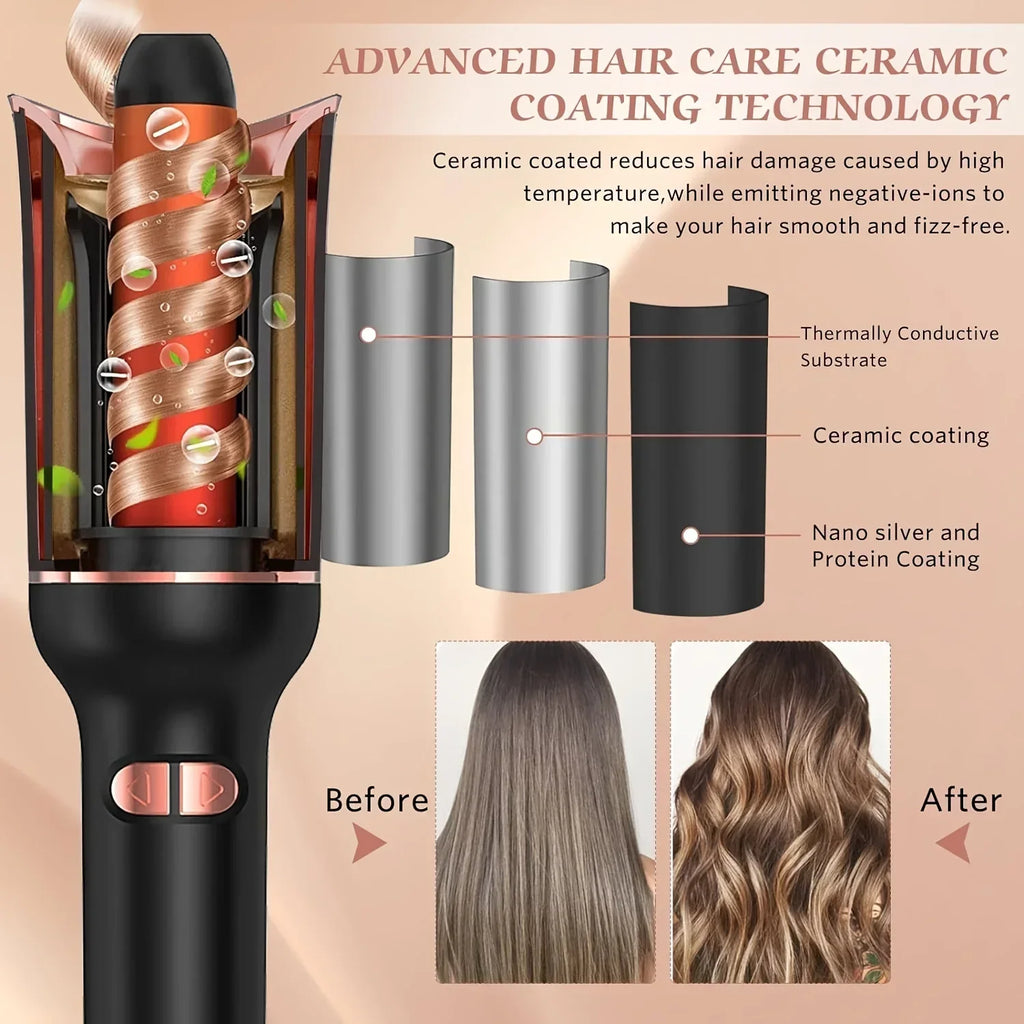 URGGU Ceramic Auto-Rotating Air Curling Iron 22mm | Styler