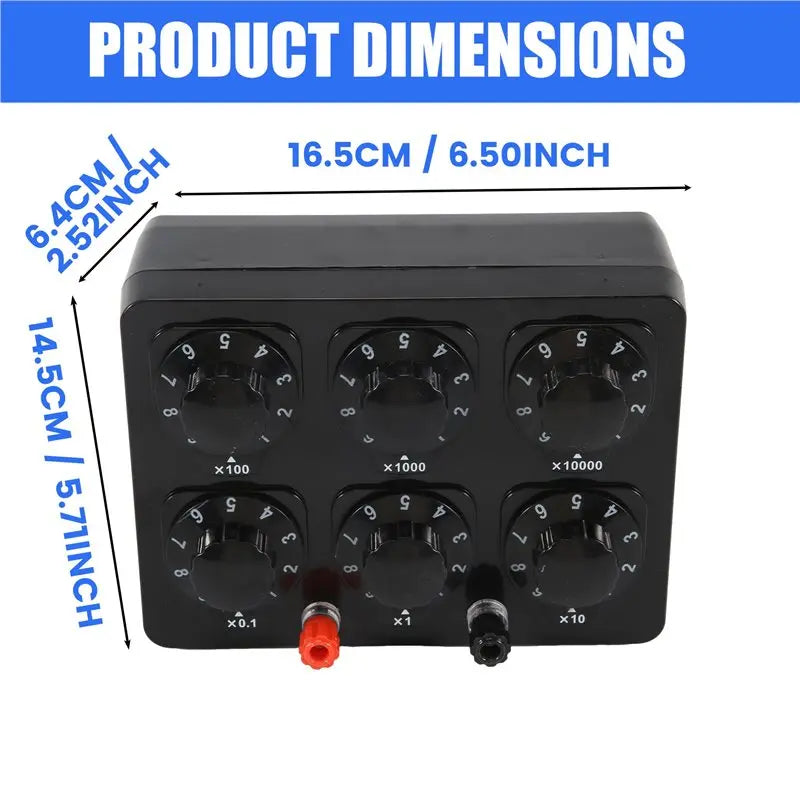 LIKE WISH 0-99999.9 Ohm Simple Resistance Box Precision Variable Decade Resistor Teaching Instrument Teaching Resistance Box Oasis Select