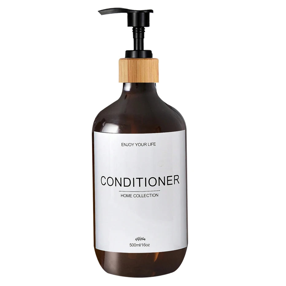 500ml Refillable Shampoo & Body Wash Pump Dispenser Bottle Soap Dispenser Bottle Oasis Select B-Amber-conditioner 500ml