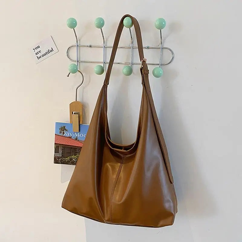 PU Leather Women's Hobo Shoulder Tote Bag | 5 Colours
