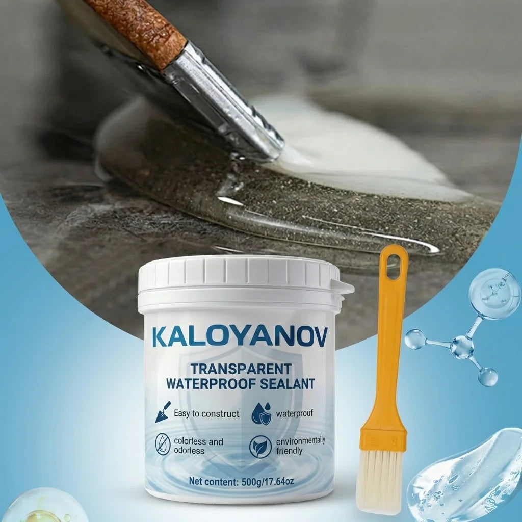 Transparent Waterproof Sealant with Brush Invisible Anti-Leak Agent Repair Coating Glue for Bathroom Roof Wall Window Tile Paste Oasis Select