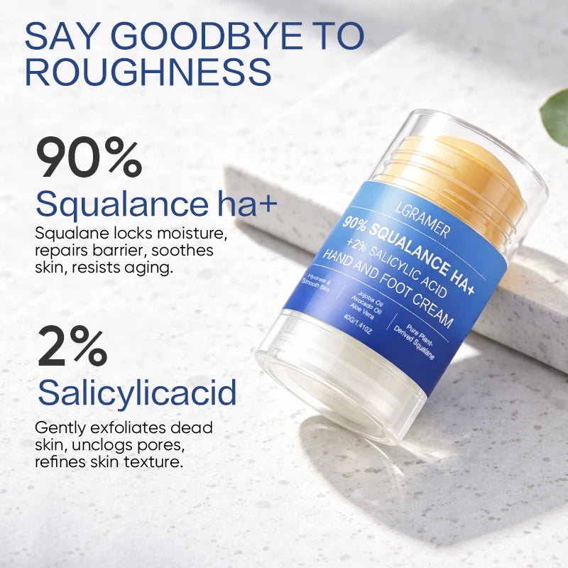 2% Salicylic Acid & 90% Squalane Foot & Hand Cream | LGRAMER