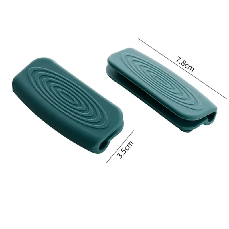 2/8 Silicone Pan Handle Cover Heat Insulation Covers Pot Ear Clip Non-slip Steamer Casserole Pan Handle Holder Kitchen Tools Oasis Select