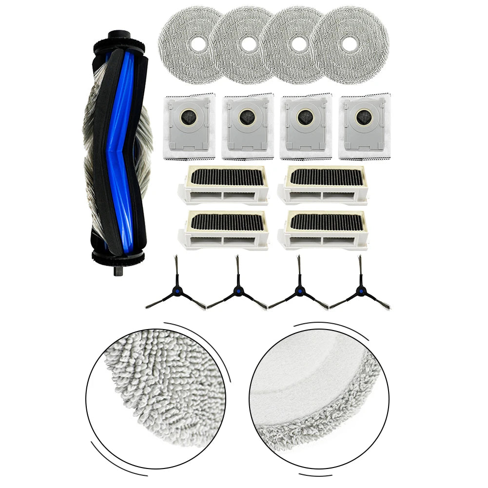 Main Roller Brush Side Brush Mop Cloth Dust Bag Kit For ECOVACS For Deebot For Mini Robot Vacuum Cleaner Replacement Parts Oasis Select