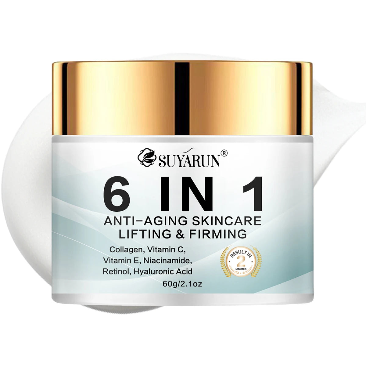 SUYARUN 6-in-1 Anti-Aging Collagen Face Cream | All Skin Types Anti-Aging Face Cream Oasis Select 60g