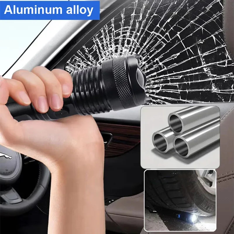 Powerful Led Flashlight All Aluminum Alloy Rechargeable Tactical Torch Light with18650 Battery Outdoor Camping Hiking Lantern Oasis Select