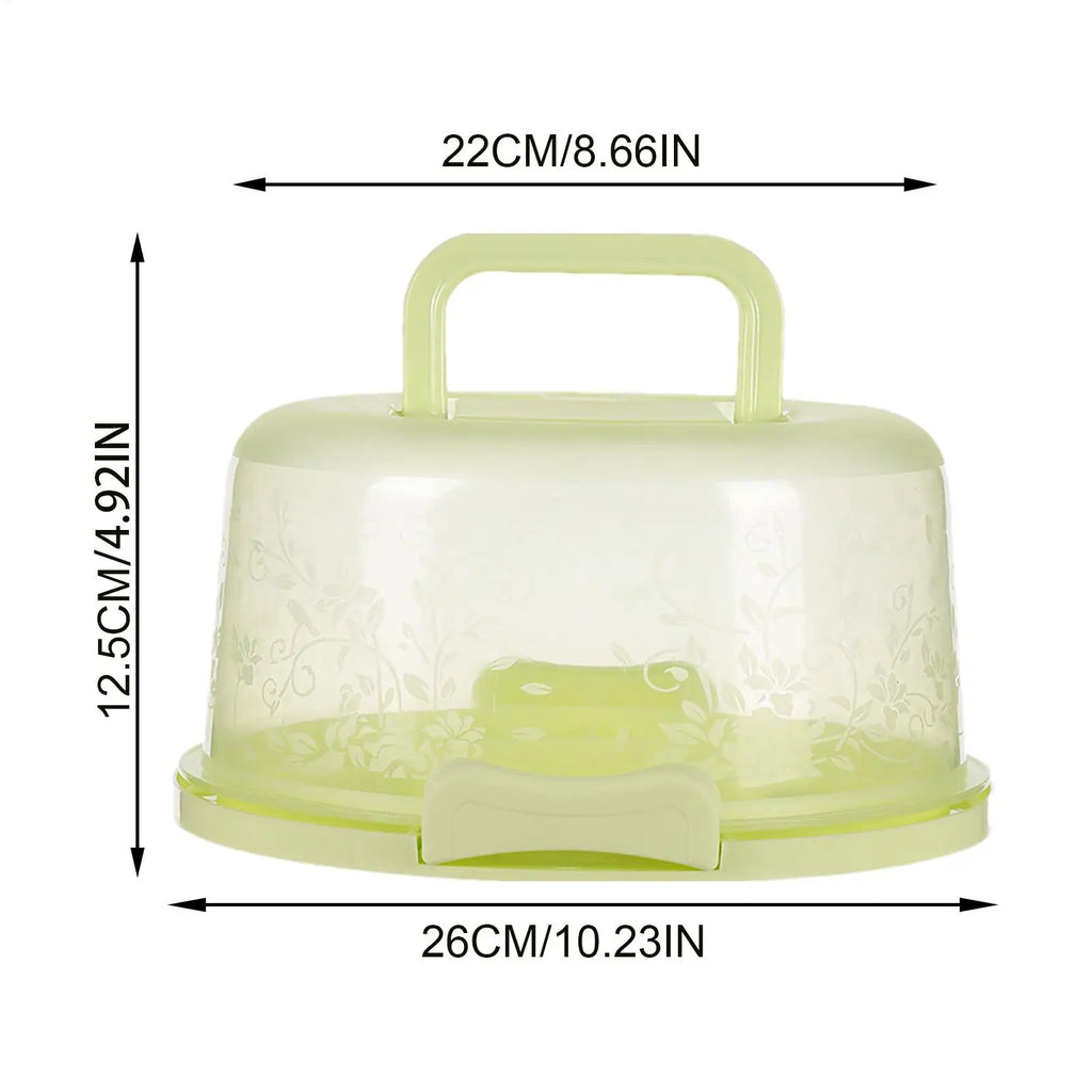 Cake Carrier With Lid And Handle Portable Cake Box with Handle Dust-proof Baking Pastry Storage Box Transportation Cake Rack Oasis Select