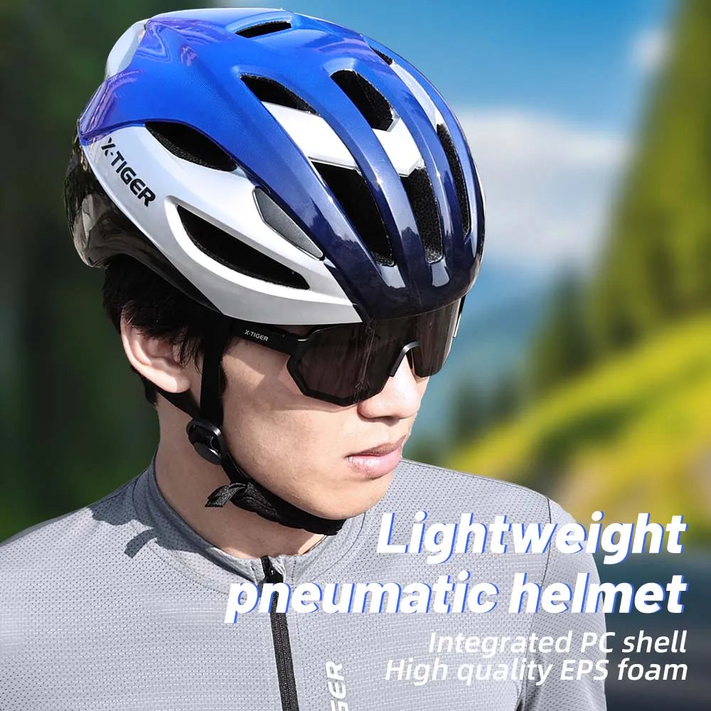 X-TIGER Man Women Bicycle Helmet Breathable Ultra-light One-piece Molding Helmets Shockproof Adjustable MTB Road Cycling Helmets Oasis Select