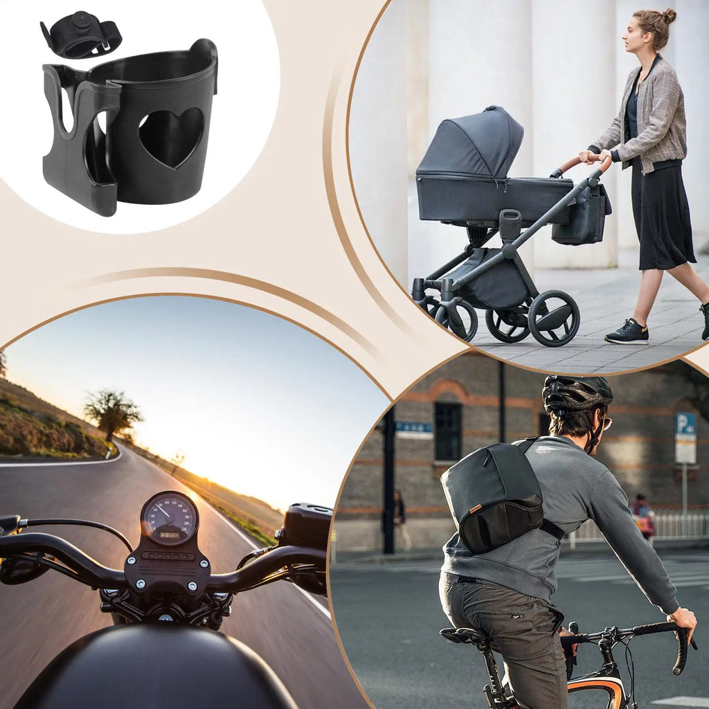 Universal Baby Stroller Cup Holder with Phone Stand Drink Holder Cup for Pram, Bike, Motorcycle, Wheelchair Oasis Select