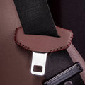 Universal Car Seat Belt Buckle Clip Cover Protector Leather Interior Button Case Anti-Scratch Cover Safety Belt Protective Cover Oasis Select Brown