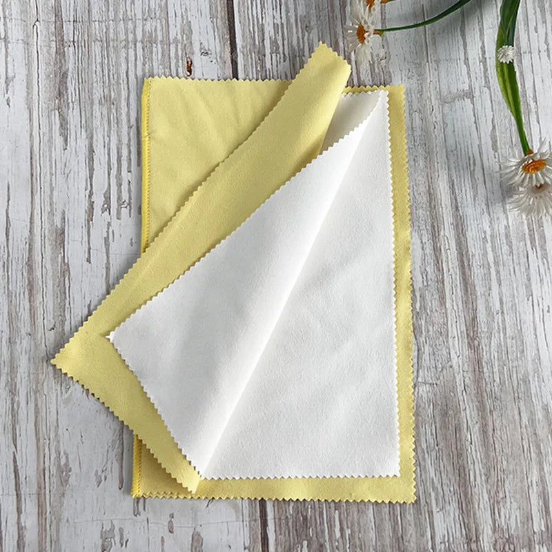 25x32cm Jewelry Silver Polishing Cleaning Cloth for Cleaning Gold, Diamonds, Platinum, Gemstones, Coins Tarnish Remover Tool Oasis Select Yellow