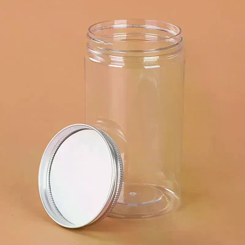 Food Grade PET Sealed Storage Jar with Aluminum Lid | 11cm