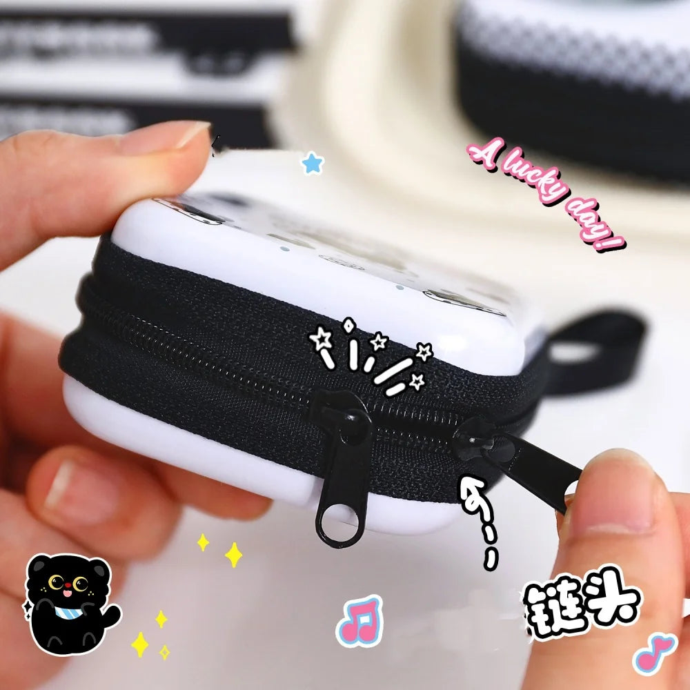 Cute Cat Tinplate Coin Purse | Mini Storage Box for Keys & Earbuds