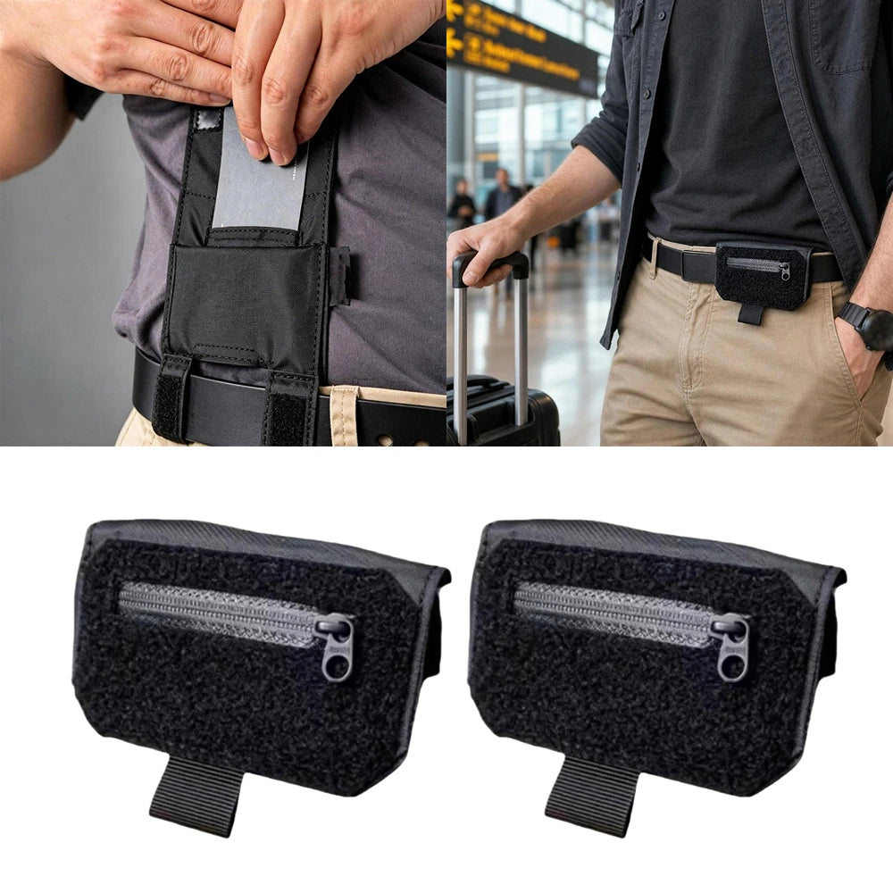 Slim Mini Hidden Belt Wallet Anti-Theft Undercover Waist Pack With Hidden Compartment Passport Card Document Pouch For Men Women Oasis Select
