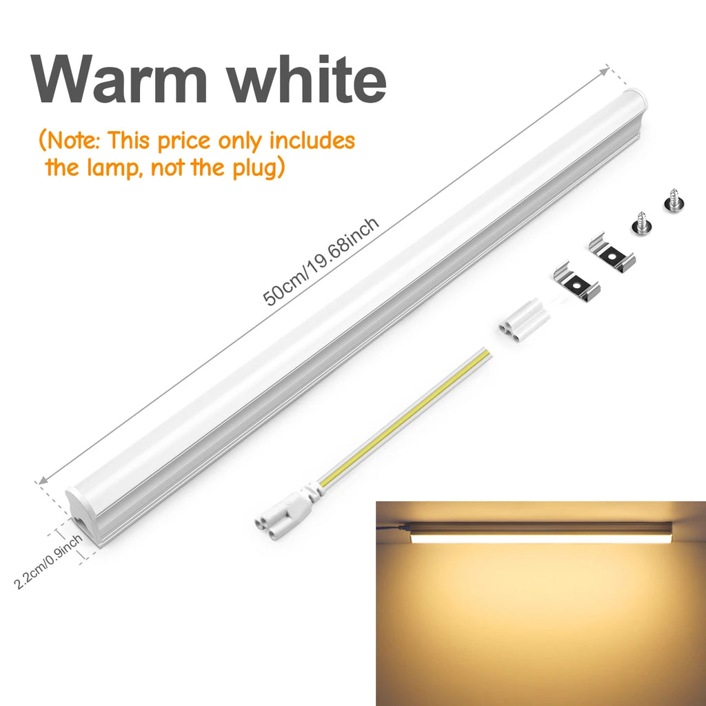 50cm T5 LED Light Bar 15W Wall Lamp Integrated,Garage/Shop/Office Decor Lighting AC 85V-265V Tube, Fluorescent Replacement Oasis Select Warm White No Plug