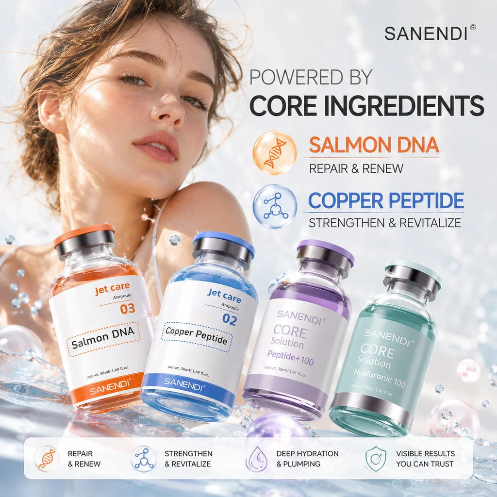 SANENDI Salmon DNA Serum – Hyaluronic Acid & Peptide Essence Face Serum Essence Oasis Select