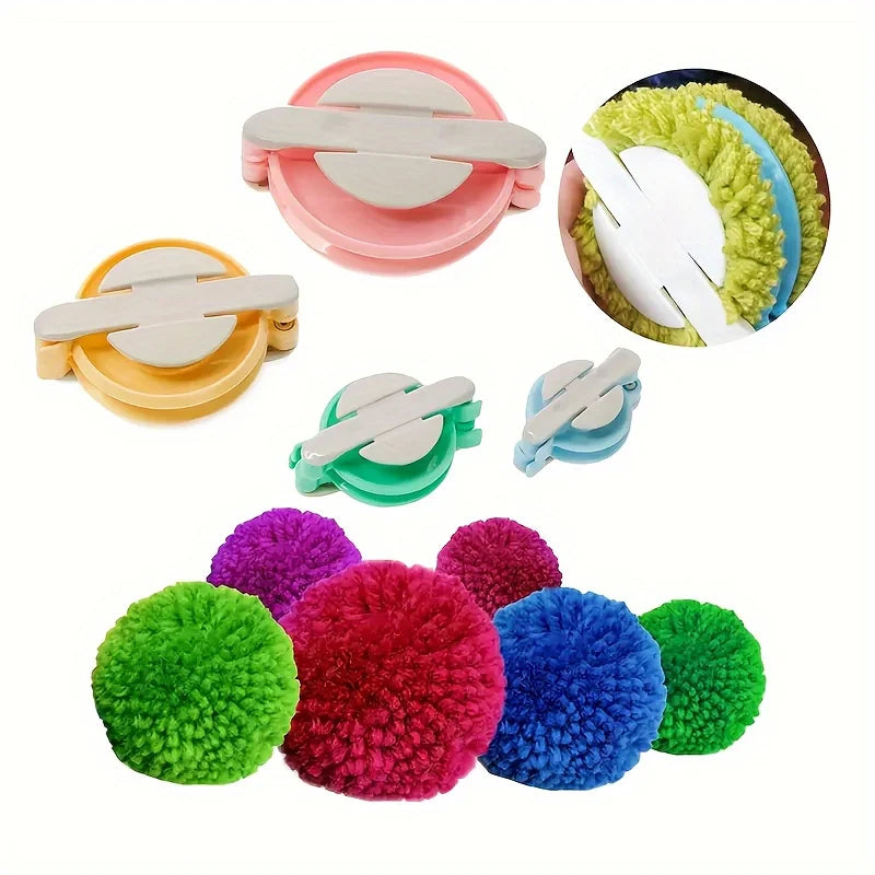 4-piece/set DIY Craft Equipment Manufacturer Weaving Tools 4-size Plush Ball Weaving Machine Plush Ball Knitting Kit Oasis Select