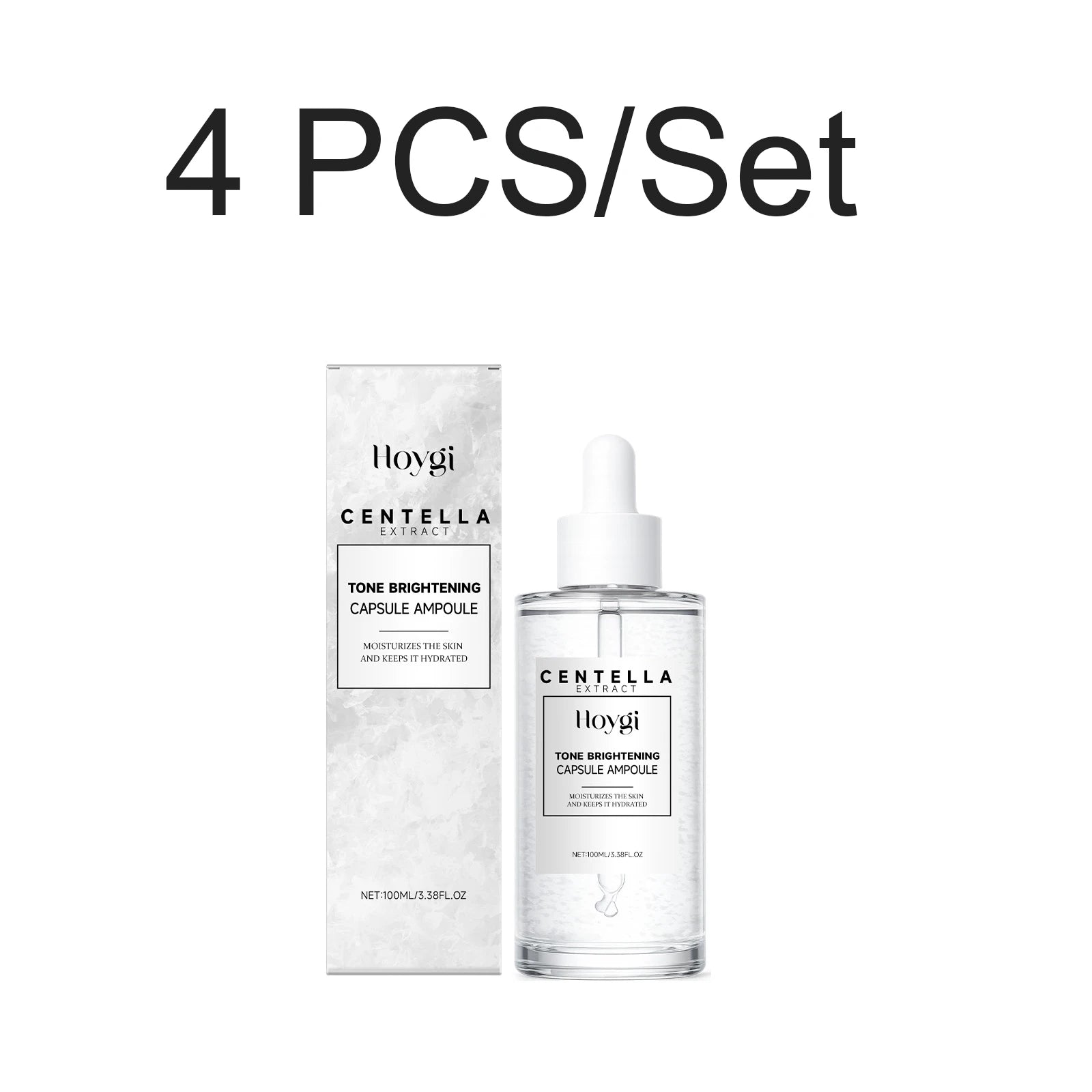 Centella Asiatica Serum Niacinamide Tone Brightening Repairs Skin Barrier Hydrating Soothing Facial Lifting Essence 100ml Oasis Select 4 PCS