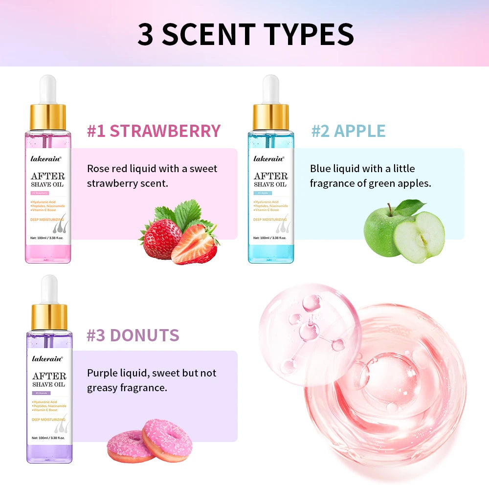 Strawberry After Shave Oil women For Smooth Skin Moisturizes Soft Serve Shave Oil Truly After Shave Oil Strawberry ﻿Skincare Oasis Select