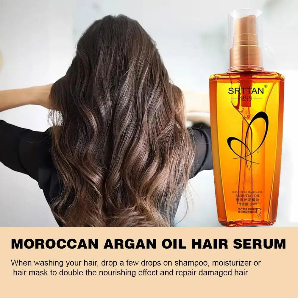Moroccan Argan Oil Hair Serum 80ml – Frizz Control & Shine Hair Oil Serum Oasis Select